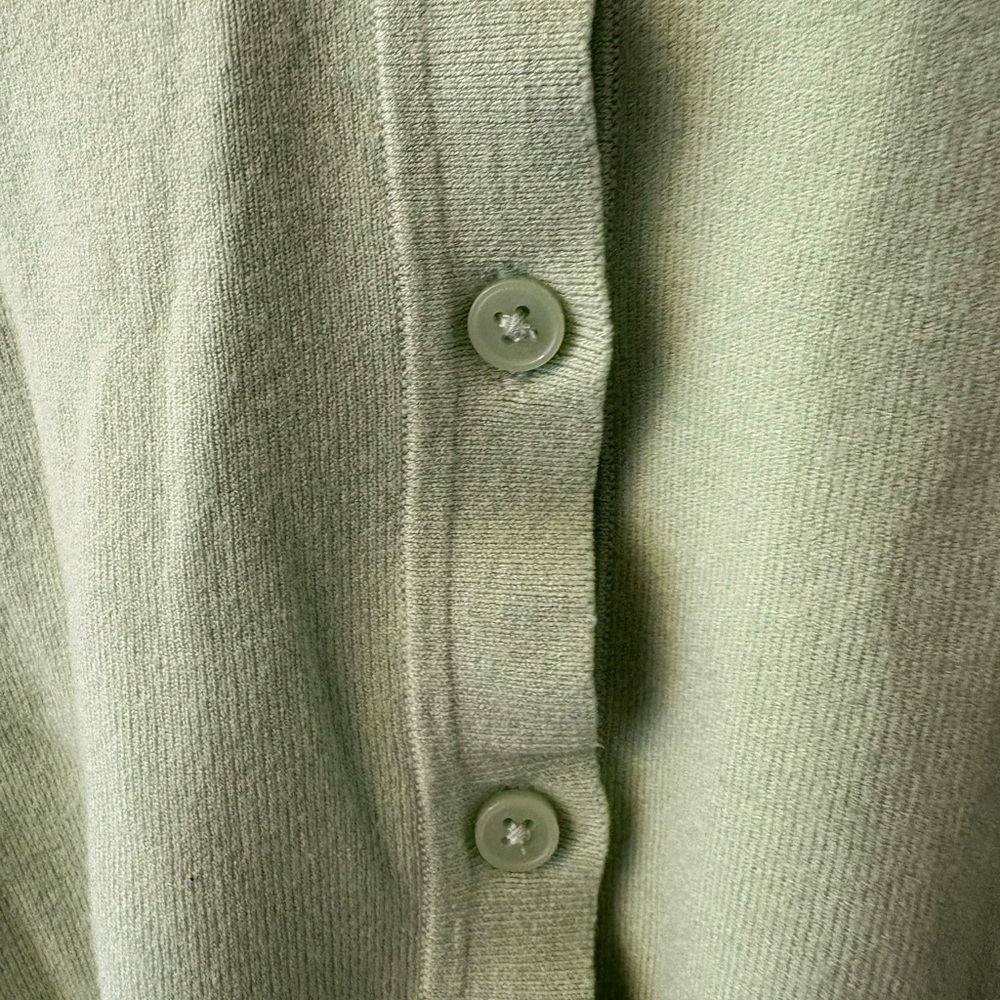 Aritzia Sun-deh Green CeCe Button-Up Collared Cardigan Size XXS - Picture 5 of 9